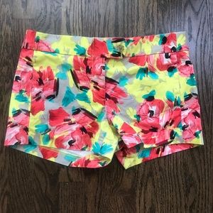 J. Crew Floral Print Stretch Chino Shorts